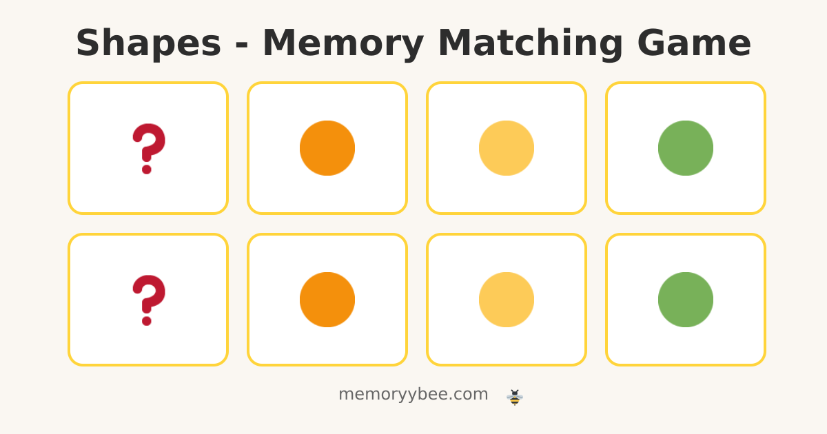 Shapes - Memory Matching Game | Memoryy Bee
